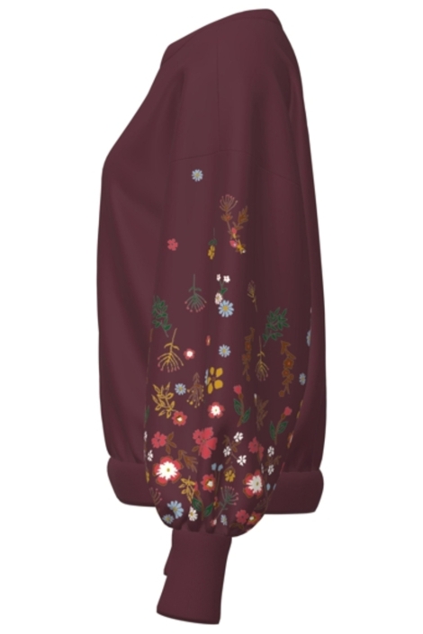 Only onlbrooke l/s o-neck flower swt noo